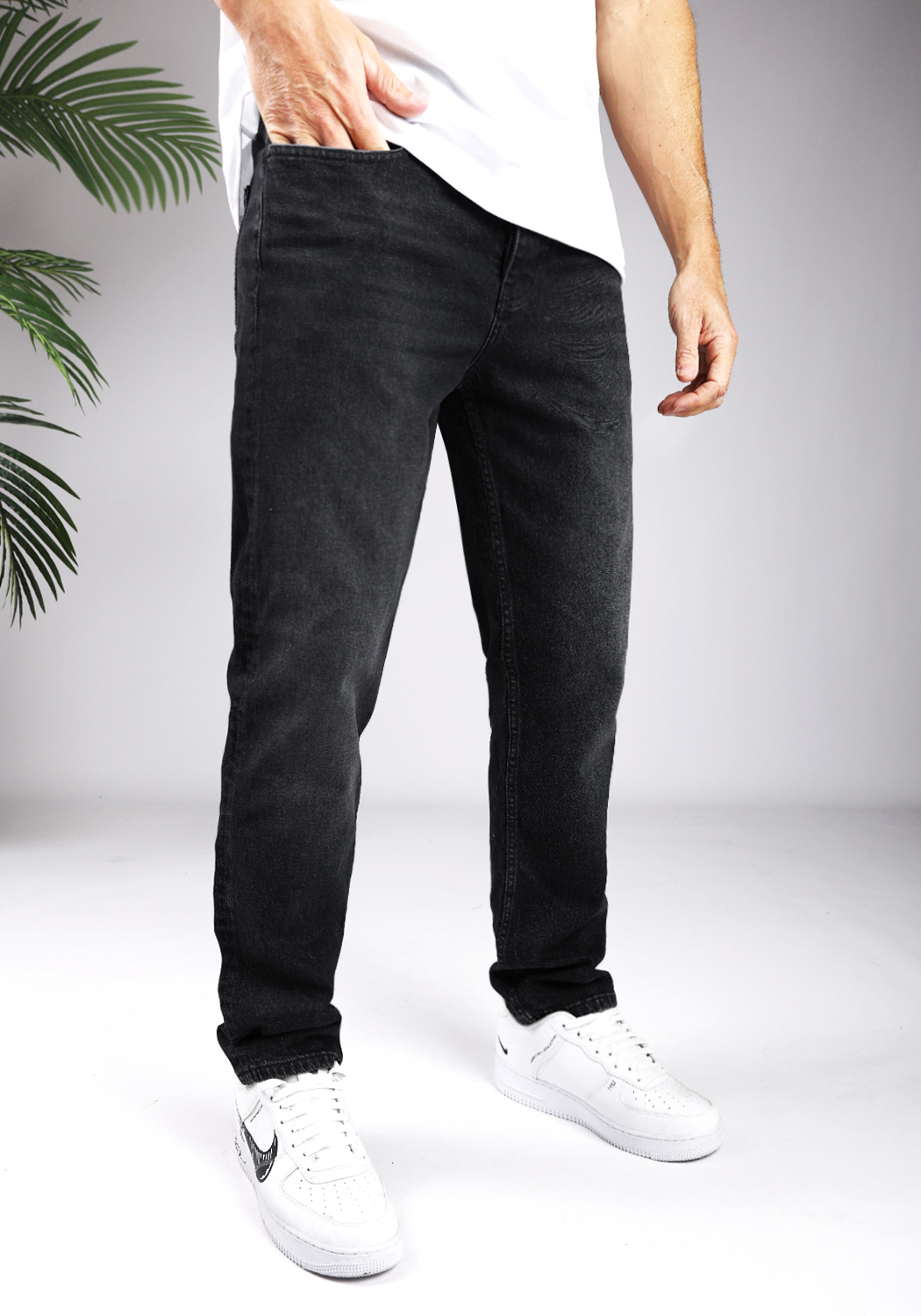 Loose Fit jeans - Washed black 10