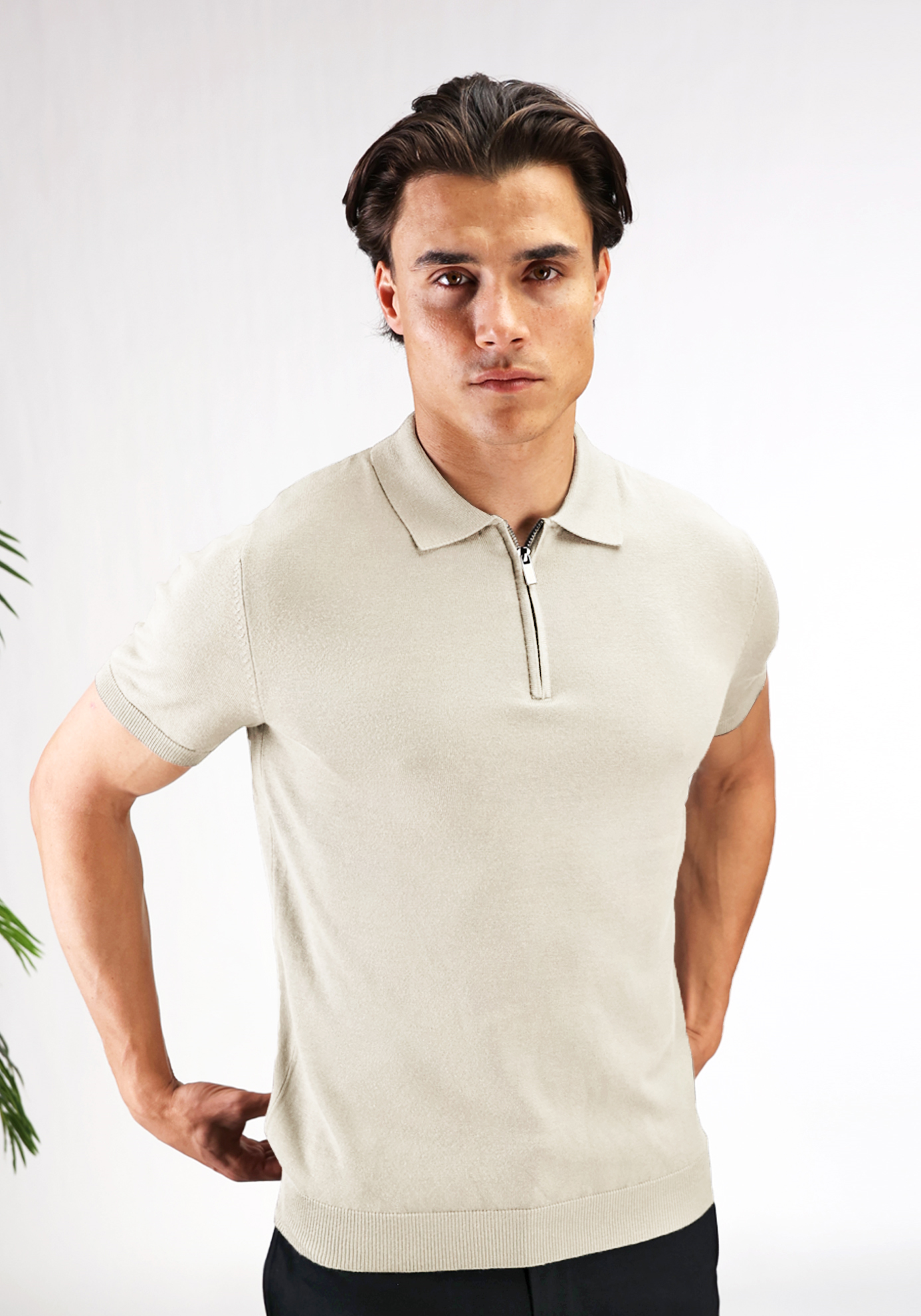 Zip polo beige tom 1a