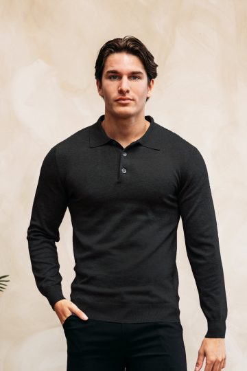 Cotton District CUBAN POLO BLACK