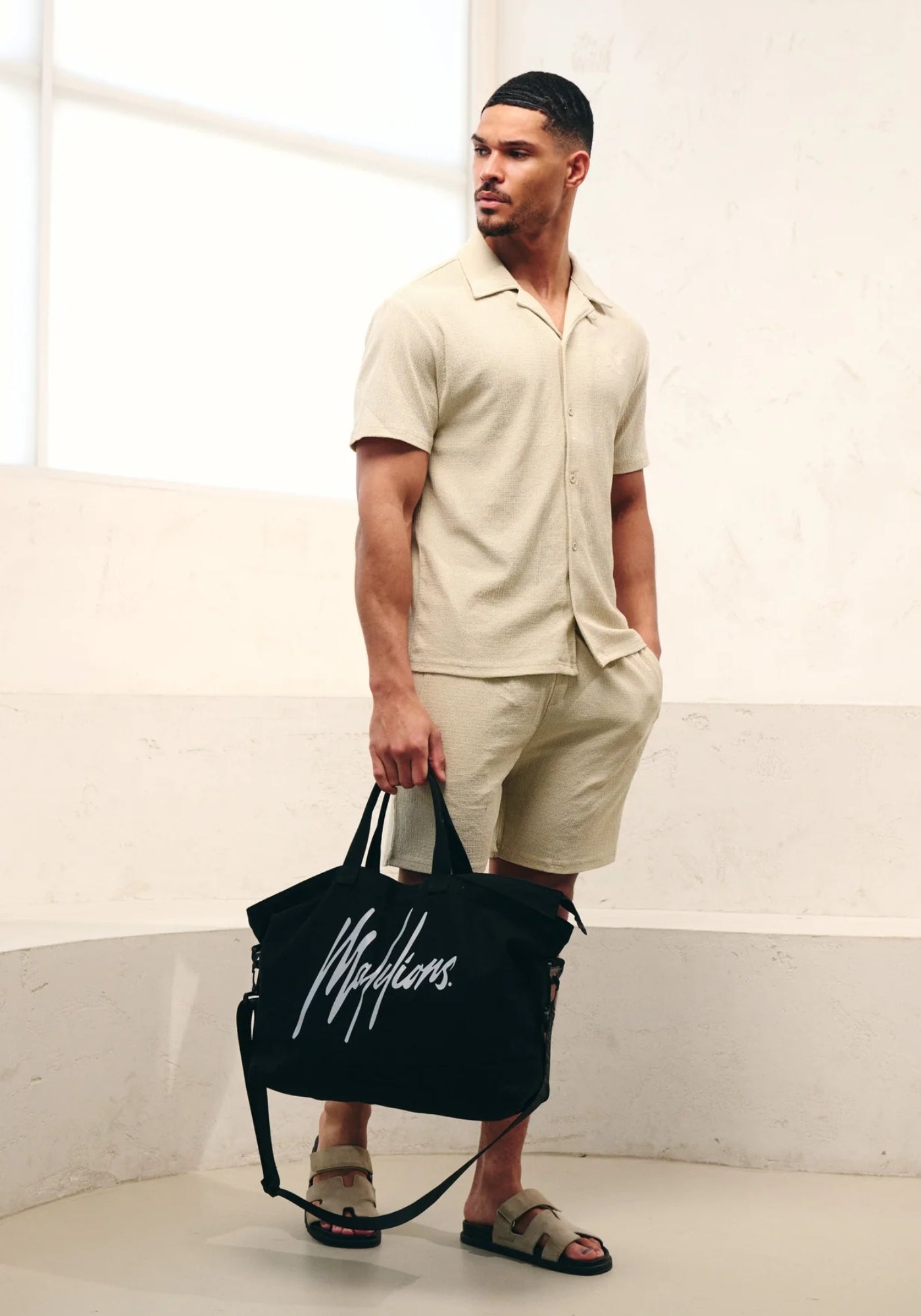 https://cdn.shopify.com/s/files/1/0935/6315/8909/files/MALELIONS_EMBLEM_SEERSUCKER_SHIRT-T-Shirts-CD1159-LIGHT_TAUPE-3.jpg?v=1777198253 Cotton District MALELIONS EMBLEM SEERSUCKER SHIRT T-Shirts LIGHT TAUPE