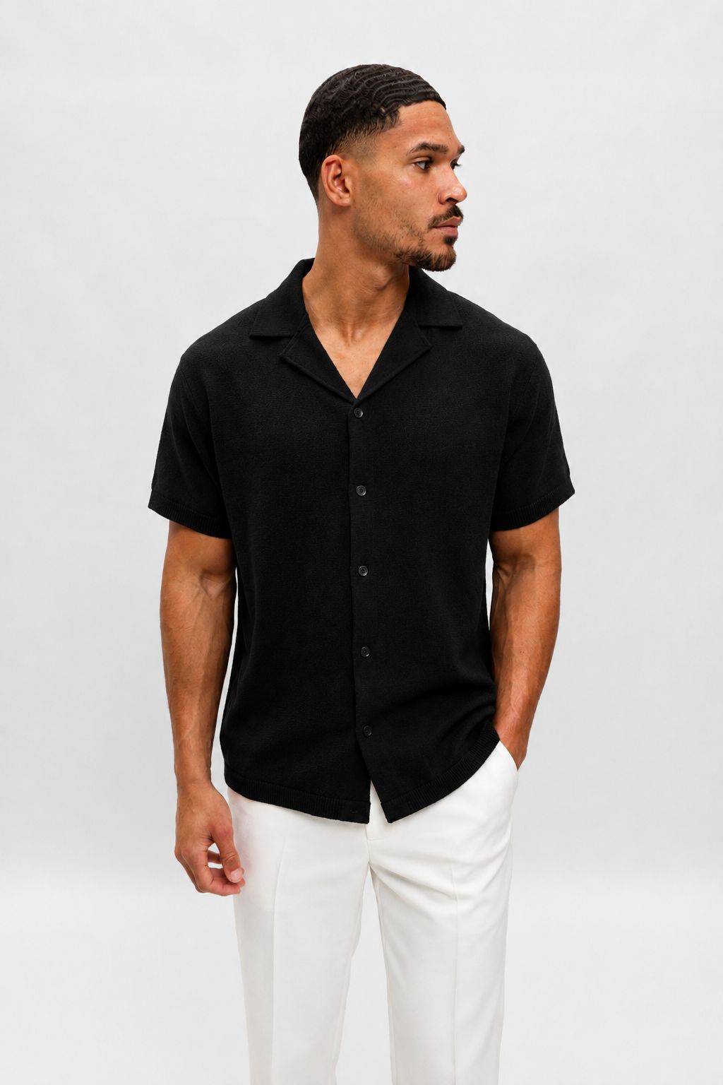 CD knitted vest black