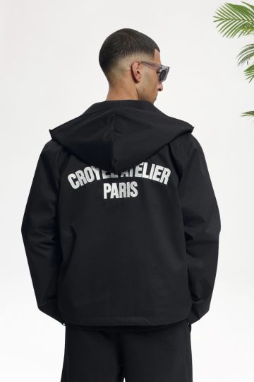 Cotton District Croyez Atelier Windbreaker Jackets & Bodywarmers BLACK