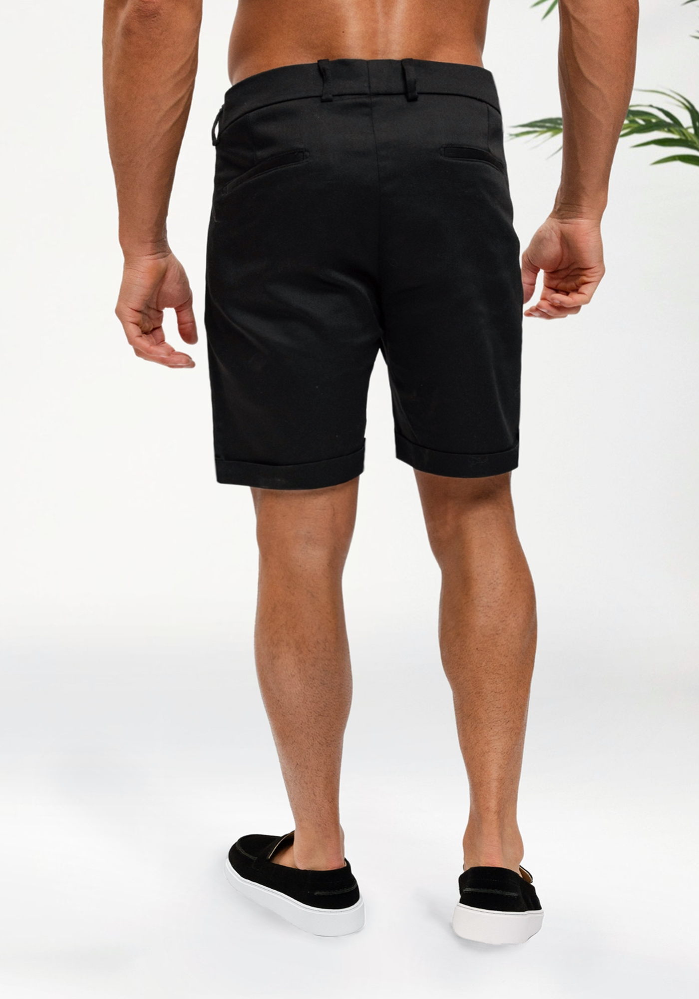 pleated shorts black 3
